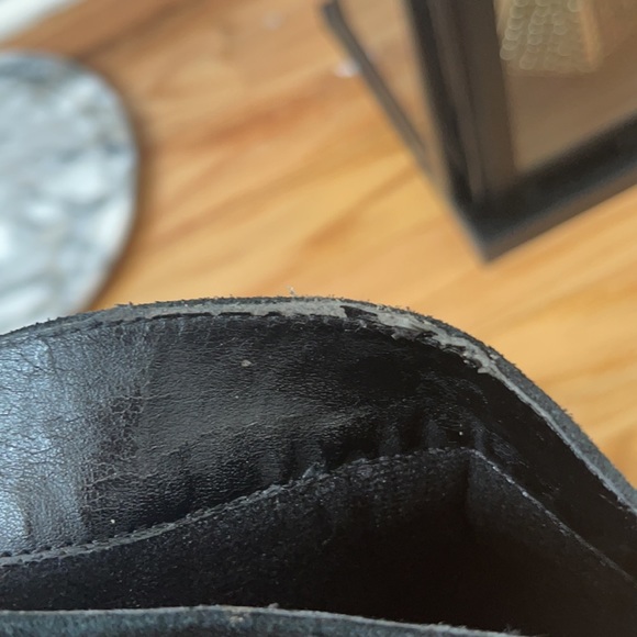 Suede under knee black boots - Picture 13 of 16